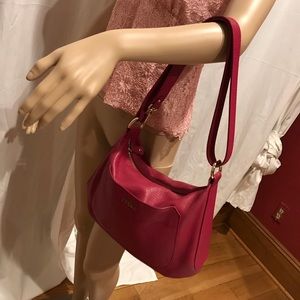 FURLA raspberry Alida leather hobo bag